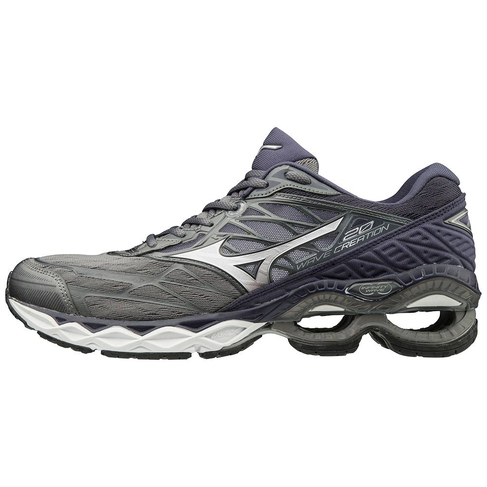 Mens Mizuno Wave Creation 20 Running Shoes Grey/Silver Philippines (SLRVWA549)